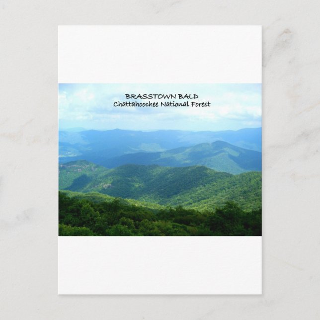 Postal Brasstown Bald - Bosque nacional de Chattahoochee (Anverso)