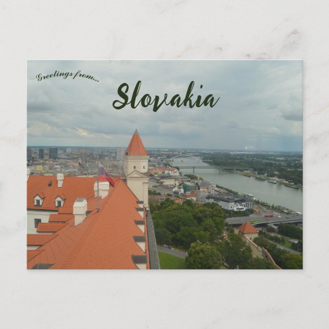 Postal Bratislava and the Danube River in Slovakia (Anverso)