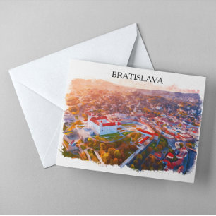 Postal Bratislava histórico Eslovaquia - Horizonte al acu