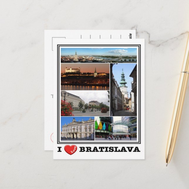Postal Bratislava - I Love - Slovakia - (Anverso/Reverso In Situ)