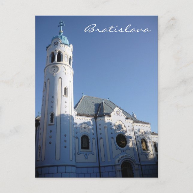 Postal bratislava sol de iglesia azul (Anverso)