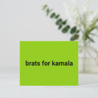 Brats para kamala simple lima negra moderna verde