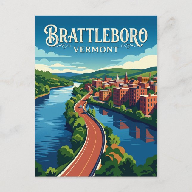 Postal Brattleboro EE. UU. (Anverso)