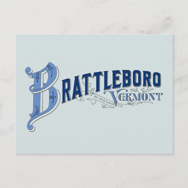 Postal Brattleboro, posición 1896 del logotipo de (Anverso)