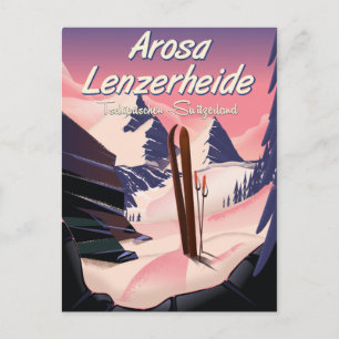 Postal Brauneck Bavaria, poster de esquí de Alemania