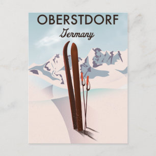 Postal Brauneck Bavaria, poster de esquí de Alemania