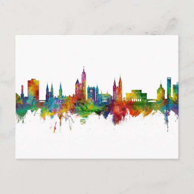 Postal Braunschweig Alemania Skyline (Anverso)