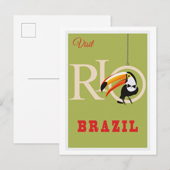Postal Brazil Travel Poster  (Anverso / Reverso)