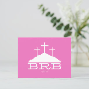 Postal BRB Jesús cruza el Calvario Religioso Pascua Crist
