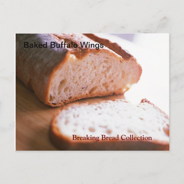 Postal Breaking Bread Buffalo Wings Receta (Anverso)
