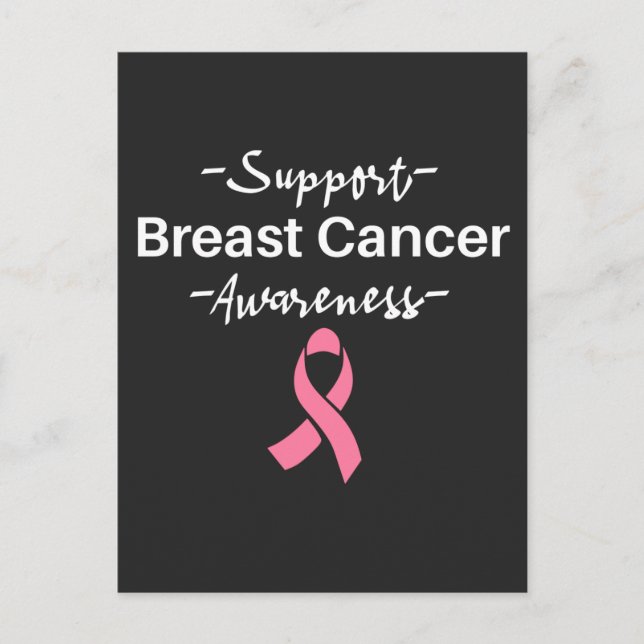 Postal Breast Cancer Awareness Support Pink Ribbon (Anverso)