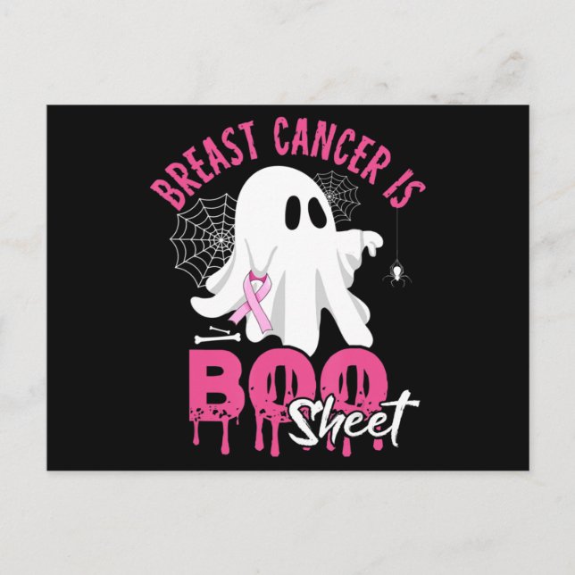 Postal Breast Cancer Is Boo Sheet Halloween Breast Cancer (Anverso)