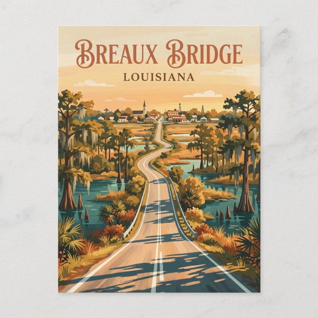 Postal Breaux Bridge EE. UU. (Anverso)