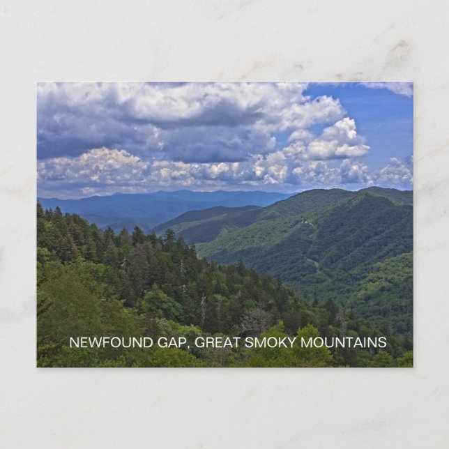 Postal Brecha de Newfound, Parque Nacional Great Smoky Mo (Anverso)