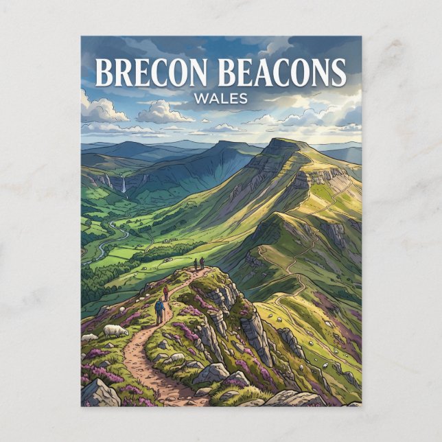 Postal Brecon Beacons Gales (Anverso)