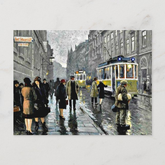 Postal Bredgade, Copenhague, pintura famosa, (Anverso)