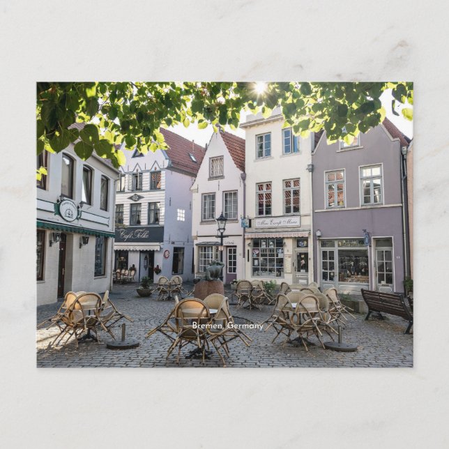 Postal Bremen, Alemania, centro histórico, (Anverso)