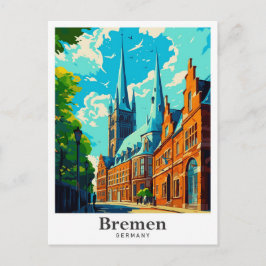 Postal Bremen Alemania Viaje de época Retrato