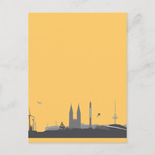Postal Bremen Skyline Postkarte