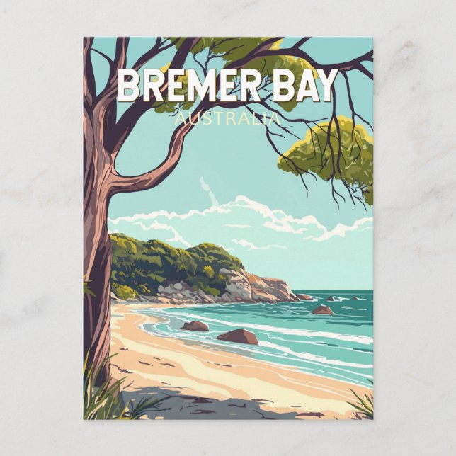 Postal Bremer Bay Australia Viaje al arte (Anverso)