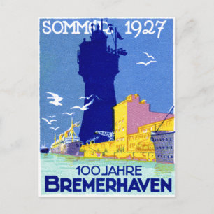 Postal Bremerhaven Alemania 1927
