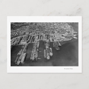 Postal Bremerton, WA Aerial View of Navy Docks