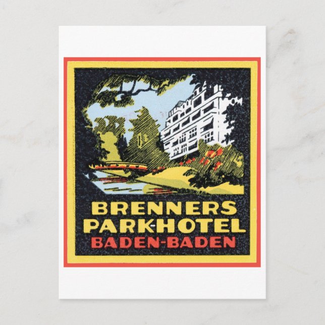 Postal Brenners Park Hotel Baden-Baden (Anverso)