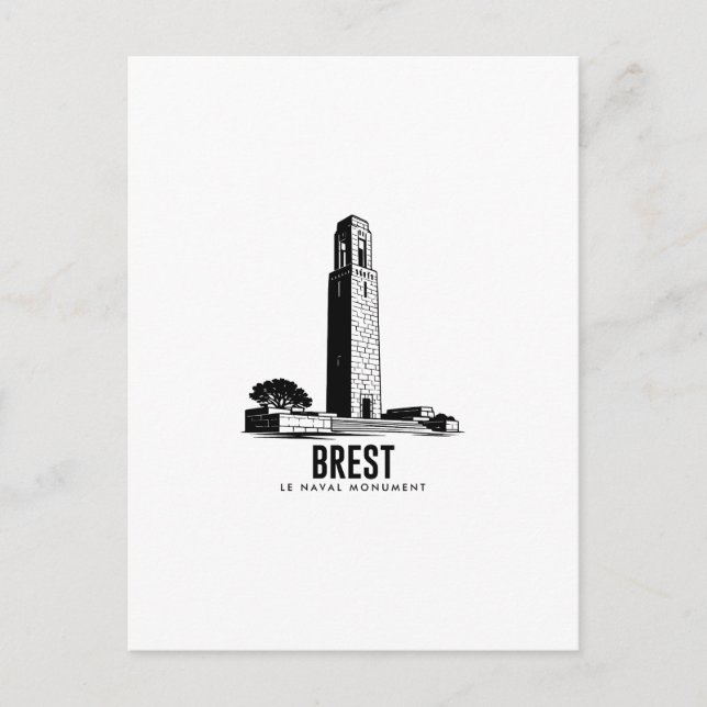 Postal Brest  Monument Naval  Affiche Vintage Bretagne  D (Anverso)