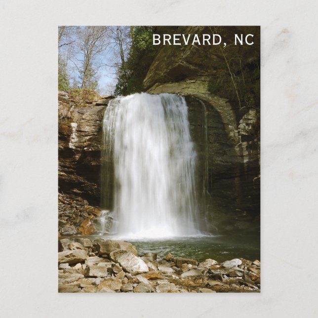 Postal Brevard NC con aspecto de cristal Cae cascada (Anverso)
