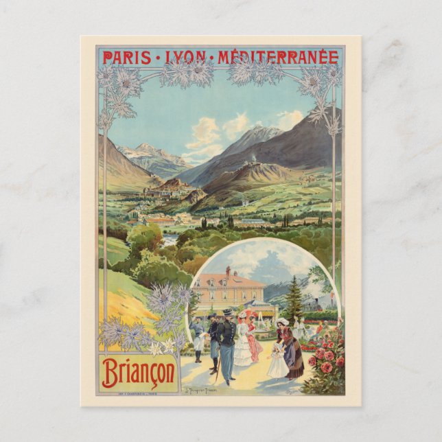 Postal Briancon France Vintage Poster 1901 (Anverso)
