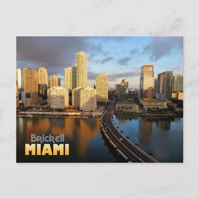 Postal Brickell Skyline en Miami, Florida (Anverso)