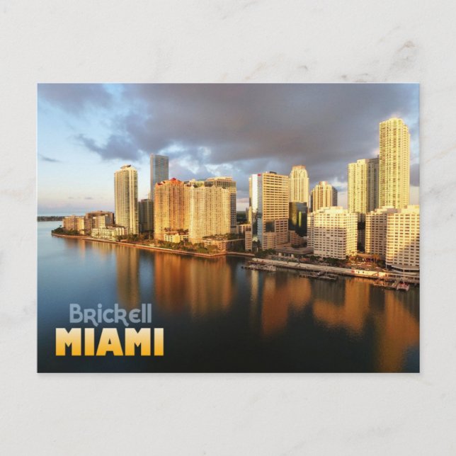 Postal Brickell Skyline en Miami, Florida (Anverso)