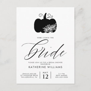 Postal BRIDAL SHOWER   Calabaza otoñal