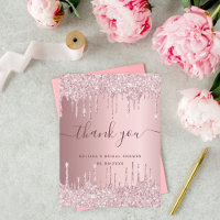 Bridal Shower color rosa rubor purpurinas goteo gr