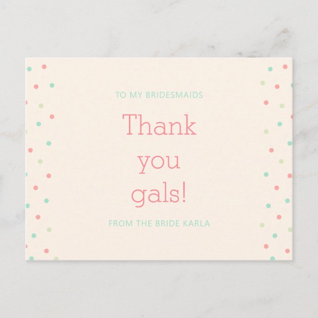 Postal Bridal Shower Gracias (Anverso)