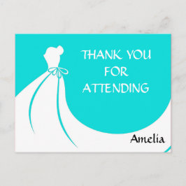 Postal Bridal Shower Gracias Postcard