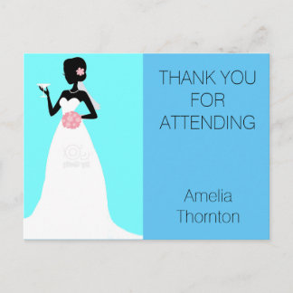 Postal Bridal Shower Gracias Postcard