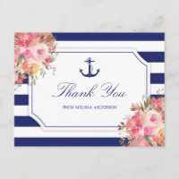 Bridal Shower Nautical Anchor Floral Gracias