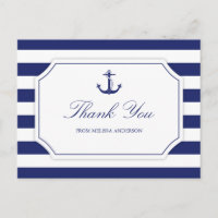 Bridal Shower Nautical Anchor Naval Azul Gracias