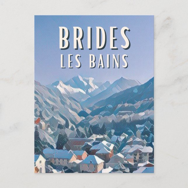 Postal Brides les Bains Station de ski (Anverso)
