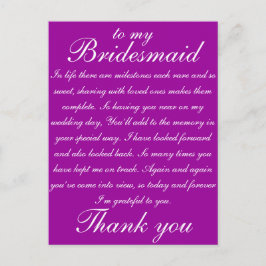 Postal Bridesmaid Gracias
