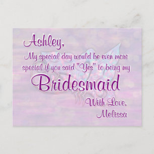 Postal Bridesmaid   Luces de mariposa en Bokeh