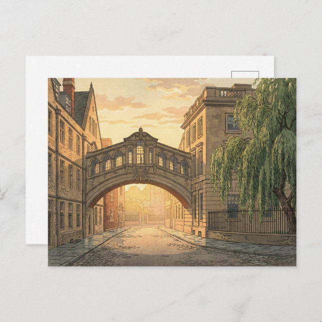 Postal Bridge of Sighs in Oxford University (Anverso / Reverso)