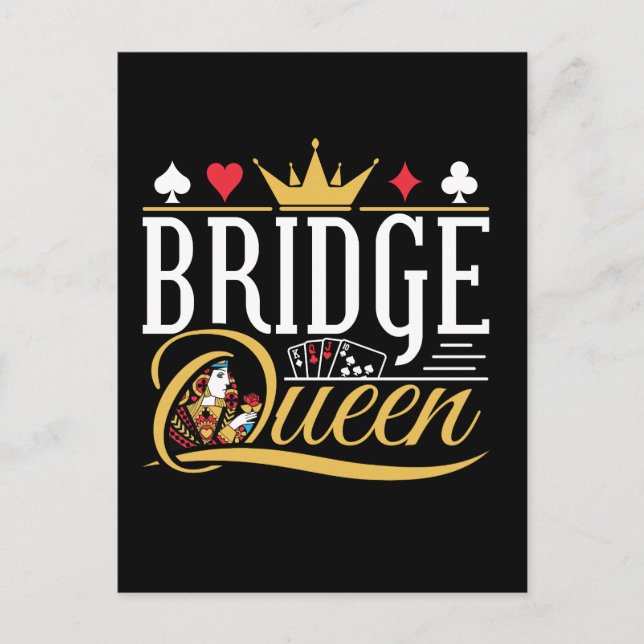 Postal Bridge Queen Card Game Women (Anverso)