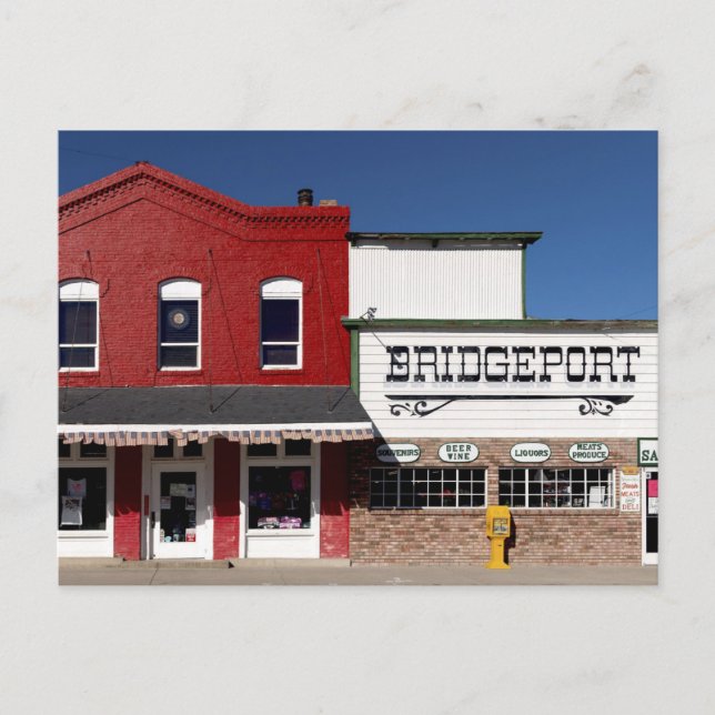 Postal Bridgeport, California, fotografía de un pueblo pe (Anverso)