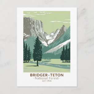 Postal Bridger Teton Bosque Nacional Río Verde Superior