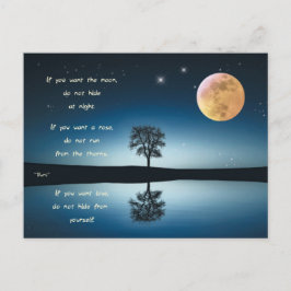 Postal Briefkaart Rumi - Si quieres la luna