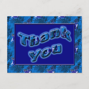 Postal Bright Blue Gracias