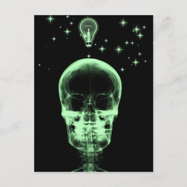 Postal Bright Idea X-Ray Skeleton - Verde (Anverso)