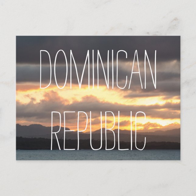 Postal Bright Sunset | República Dominicana (Anverso)